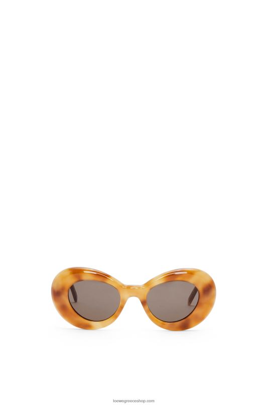 Loewe γυναίκες φτερά γυαλιά ηλίου σε οξικό RZR0J1433 ελαφριά αβάνα
