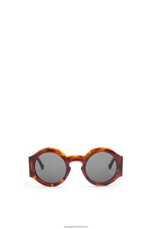 Loewe γυναίκες κυρτά γυαλιά ηλίου σε οξικό RZR0J1441 φλεγόμενη Αβάνα