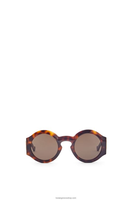 Loewe γυναίκες κυρτά γυαλιά ηλίου σε οξικό RZR0J1444 γυαλιστερή κλασική Αβάνα