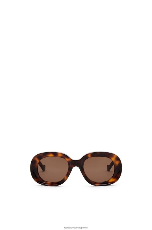 Loewe γυναίκες οβάλ γυαλιά ηλίου σε acetate RZR0J1493 Αβάνα