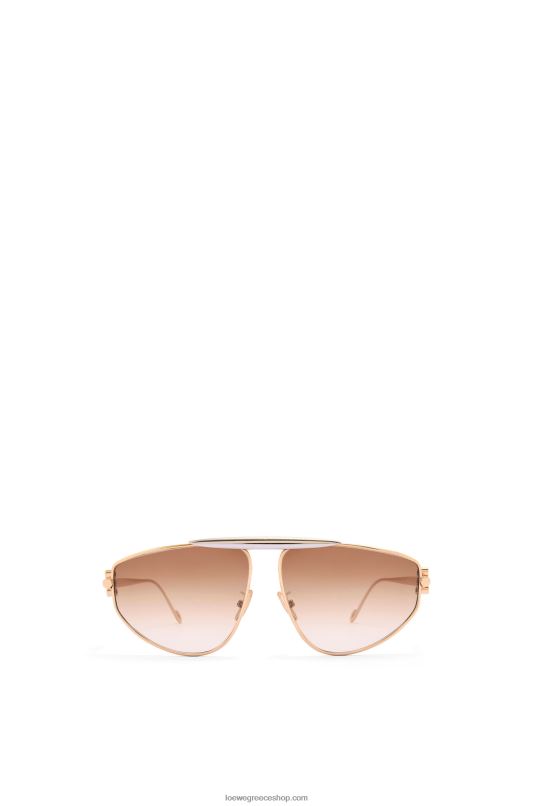 Loewe γυναίκες σπόιλερ νέα γυαλιά ηλίου aviator από μέταλλο RZR0J1448 χειμωνιάτικο καφέ