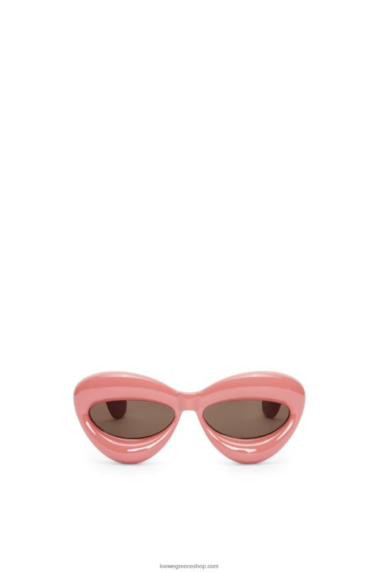 Loewe γυναίκες φουσκωμένα γυαλιά ηλίου cateye σε νάιλον RZR0J1421 σκονισμένο ροζ
