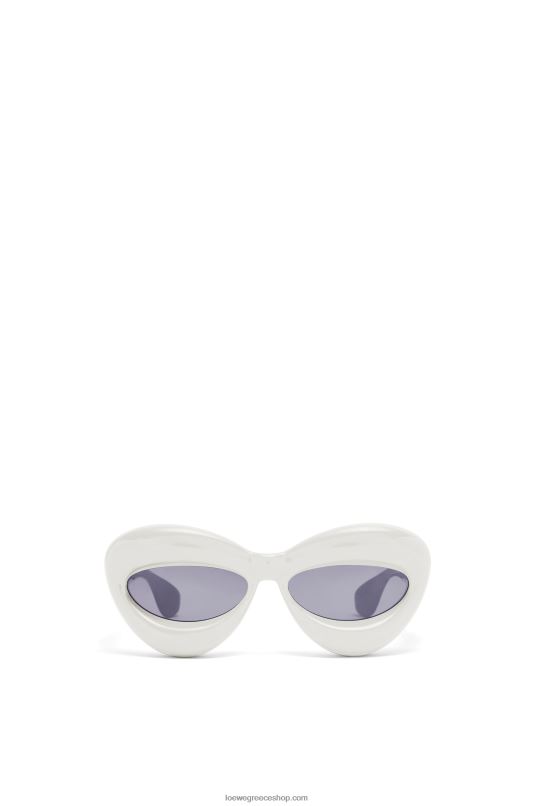 Loewe γυναίκες φουσκωμένα γυαλιά ηλίου cateye σε νάιλον RZR0J1424 γκρί
