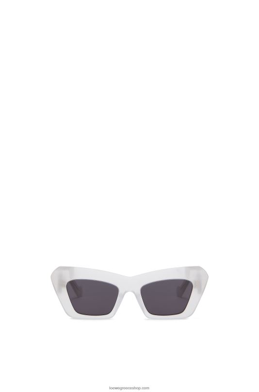 Loewe γυναίκες γυαλιά ηλίου cateye σε acetate RZR0J1479 λευκό του πάγου