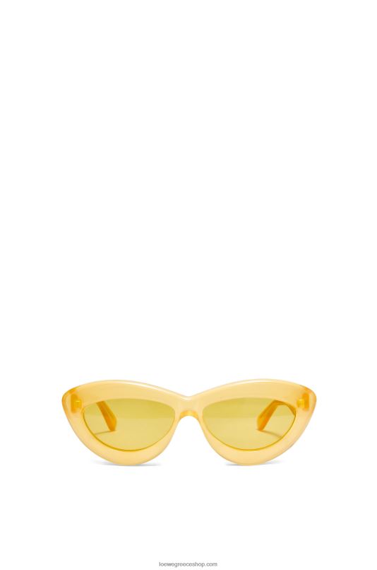 Loewe γυναίκες γυαλιά ηλίου cateye σε acetate RZR0J1504 καναρινί κίτρινο