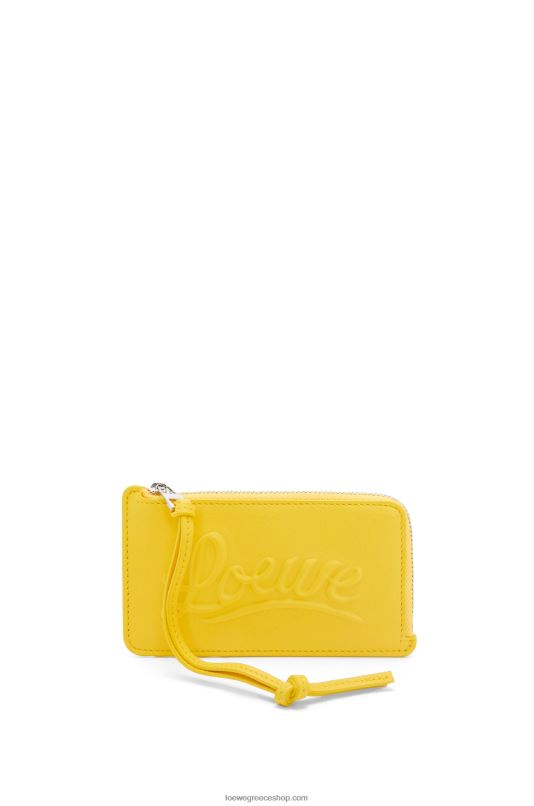 Loewe γυναίκες μεγάλη κερματοθήκη σε κλασικό δέρμα μοσχαριού RZR0J1331 κίτρινος