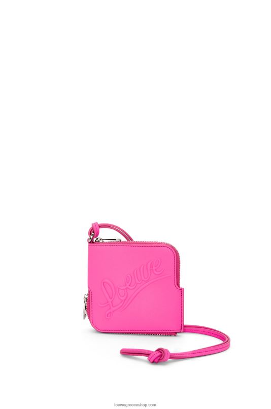 Loewe γυναίκες διπλή νομισματοθήκη σε κλασικό δέρμα μοσχαριού RZR0J1335 φουξία