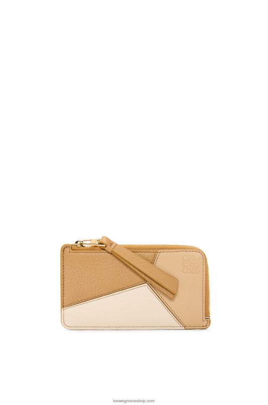 Loewe γυναίκες παζλ χαρτοθήκη για κέρματα σε κλασικό δέρμα μοσχαριού RZR0J1326 ανγκόρα/σκονισμένο μπεζ