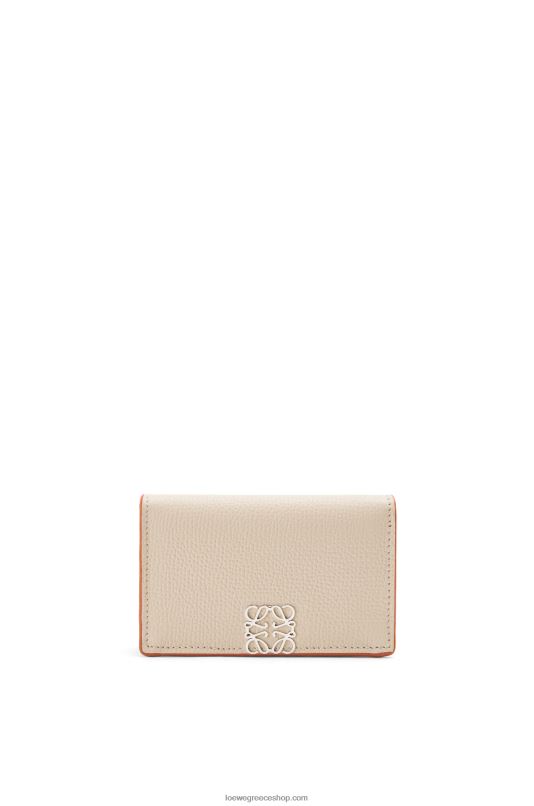 Loewe γυναίκες κάτοχος επαγγελματικής κάρτας αναγράμματος από δέρμα μοσχαριού με βότσαλο RZR0J1349 φως φάντασμα