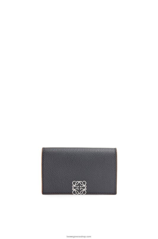 Loewe γυναίκες κάτοχος επαγγελματικής κάρτας αναγράμματος από δέρμα μοσχαριού με βότσαλο RZR0J1352 μαύρος