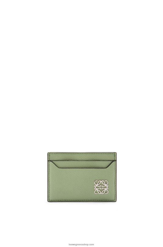 Loewe γυναίκες αναγραμματισμένη θήκη καρτών από δέρμα μοσχαριού με βότσαλο RZR0J1355 δενδρολίβανο