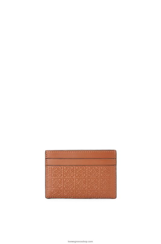 Loewe γυναίκες επαναλάβετε την απλή θήκη καρτών σε ανάγλυφο μεταξωτό δέρμα μοσχαριού RZR0J1377 βυρσοδέψω