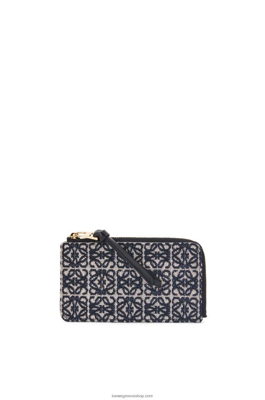 Loewe γυναίκες κερματοθήκη σε ζακάρ και δέρμα μοσχαριού RZR0J1390 ναυτικό/μαύρο