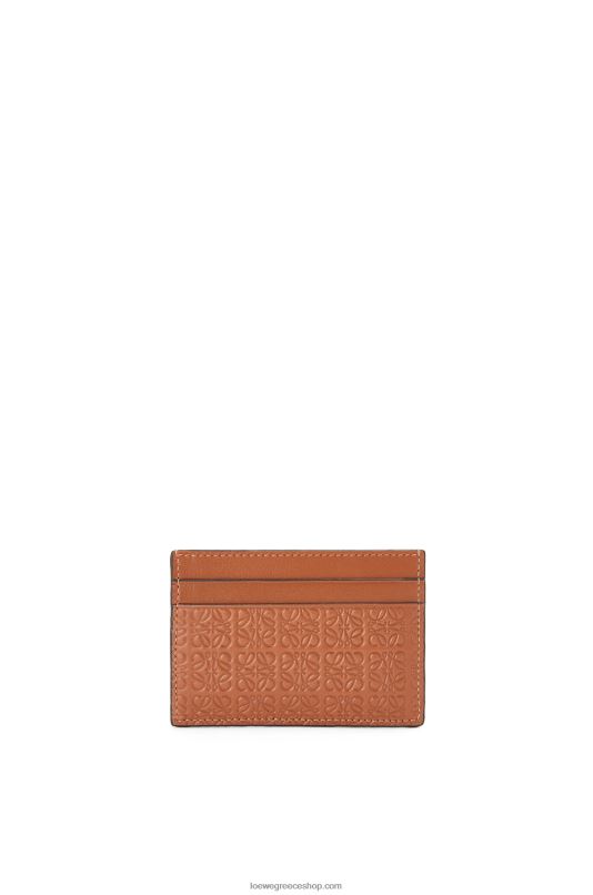 Loewe γυναίκες επαναλάβετε την απλή θήκη καρτών σε ανάγλυφο μεταξωτό δέρμα μοσχαριού RZR0J1400 βυρσοδέψω