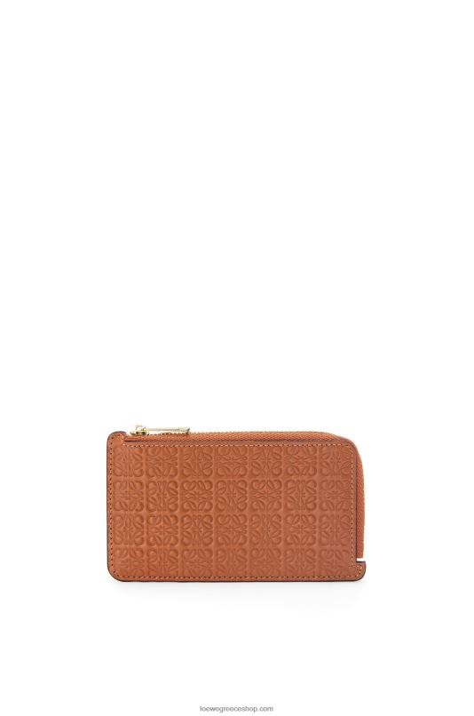 Loewe γυναίκες επαναλαμβανόμενη κάρτα κερμάτων σε ανάγλυφο μεταξωτό δέρμα μοσχαριού RZR0J1411 βυρσοδέψω