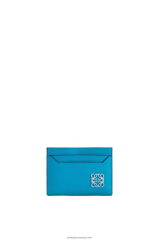 Loewe γυναίκες αναγραμματισμένη θήκη καρτών από δέρμα μοσχαριού με βότσαλο RZR0J1415 λιμνοθάλασσα μπλε