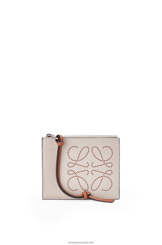 Loewe γυναίκες κάρτα μάρκας νομισμάτων σε κλασικό δέρμα μοσχαριού RZR0J1420 ελαφριά βρώμη/μαύρισμα