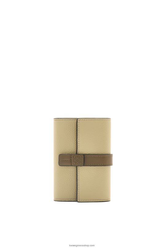 Loewe γυναίκες μικρό κάθετο πορτοφόλι από δέρμα μοσχαριού με μαλακό κόκκο RZR0J1210 φασκόμηλο πράσινο/σκούρο χακί πράσινο