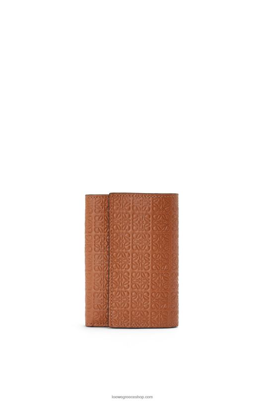 Loewe γυναίκες επαναλάβετε το μικρό κάθετο πορτοφόλι σε ανάγλυφο μεταξωτό δέρμα μοσχαριού RZR0J1280 βυρσοδέψω