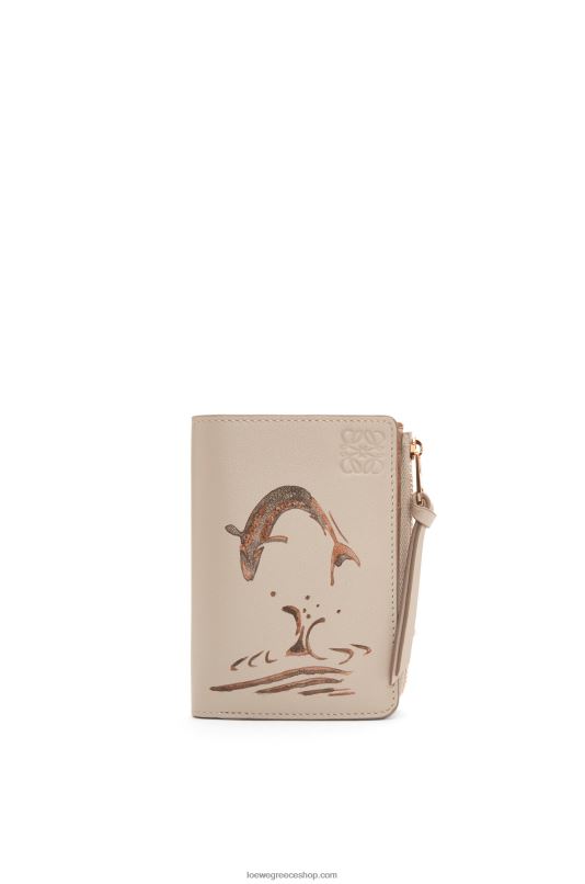 Loewe γυναίκες Πορτοφόλι ψαριού με φερμουάρ σε κλασικό δέρμα μοσχαριού RZR0J1302 ελαφριά βρώμη