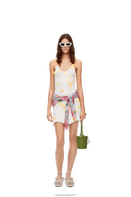 Loewe γυναίκες Μίνι φόρεμα με παγιέτες σε βισκόζη RZR0J1040 άσπρο