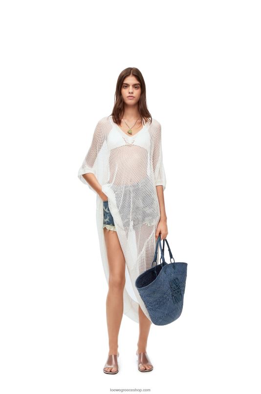 Loewe γυναίκες Διχτυωτό τουνίκ φόρεμα σε βισκόζη RZR0J1045 άσπρο