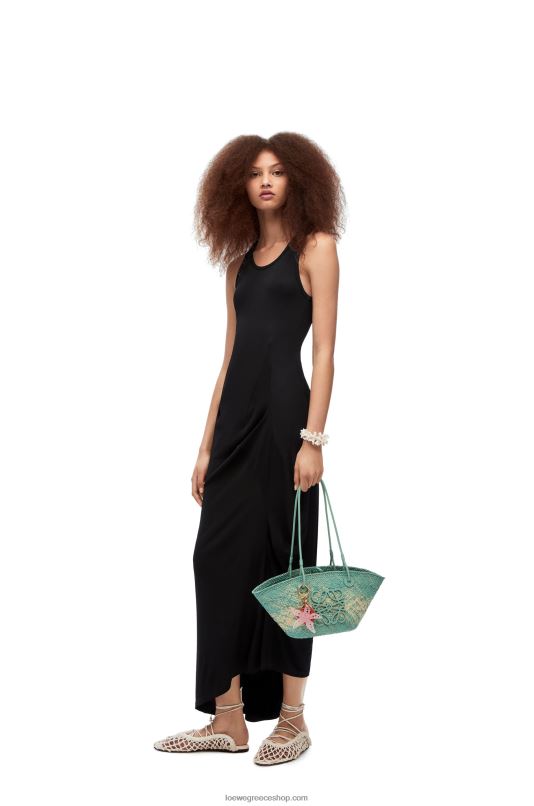 Loewe γυναίκες ασύμμετρο φόρεμα σε βισκόζη RZR0J1060 μαύρος