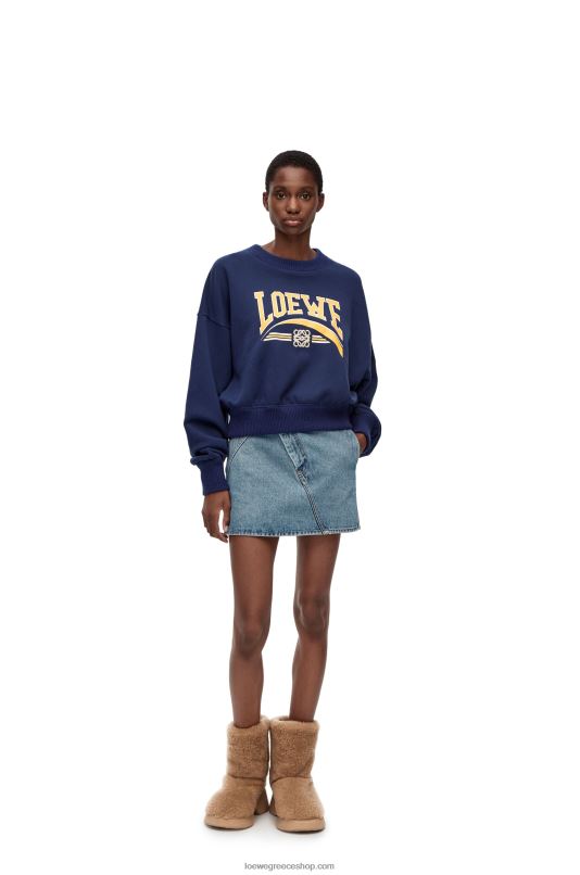 Loewe γυναίκες Μίνι φούστα anagram σε τζιν RZR0J1186 mid blue denim