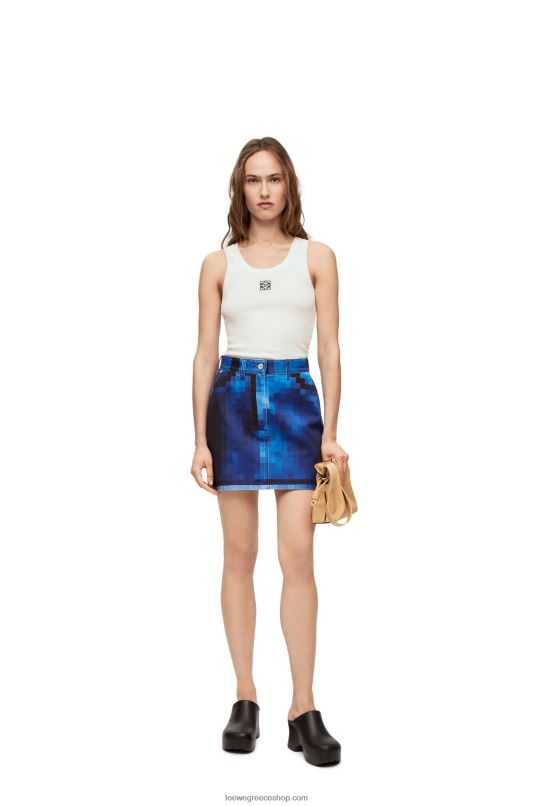 Loewe γυναίκες Μίνι φούστα pixelated σε τζιν RZR0J1176 τζην