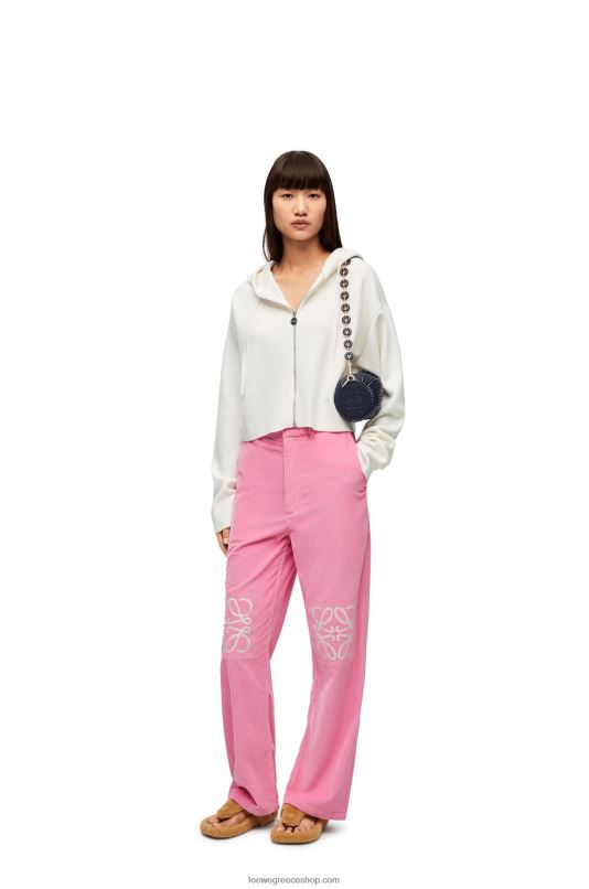 Loewe γυναίκες μάλλινο φούτερ με φερμουάρ anagram RZR0J779 άσπρο