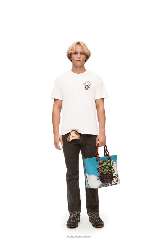 Loewe γυναίκες Heen anagram t-shirt από βαμβάκι RZR0J845 άσπρο