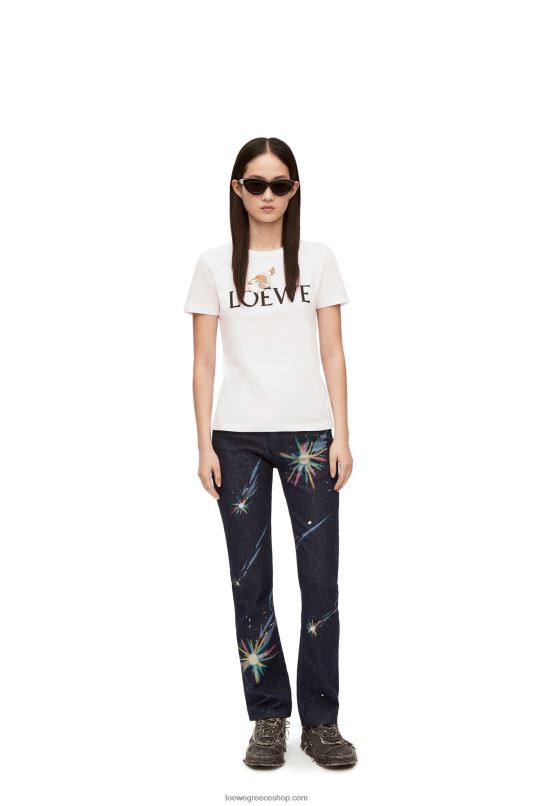 Loewe γυναίκες Heen t-shirt από βαμβάκι RZR0J833 άσπρο