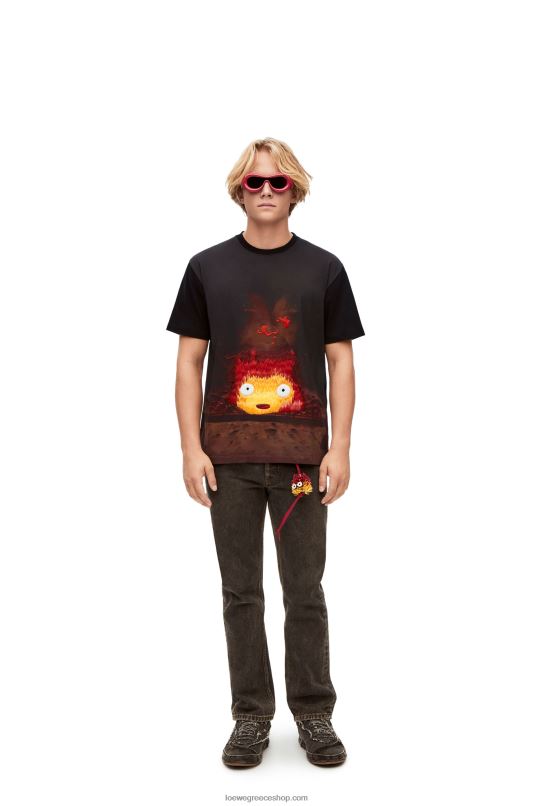 Loewe γυναίκες T-shirt calcifer από βαμβάκι RZR0J830 πολύχρωμο