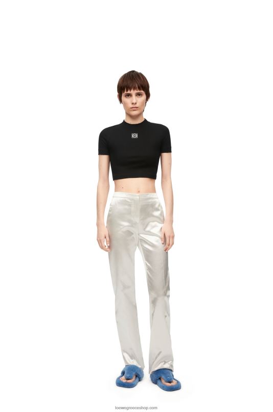 Loewe γυναίκες cropped top από βαμβάκι RZR0J888 μαύρος