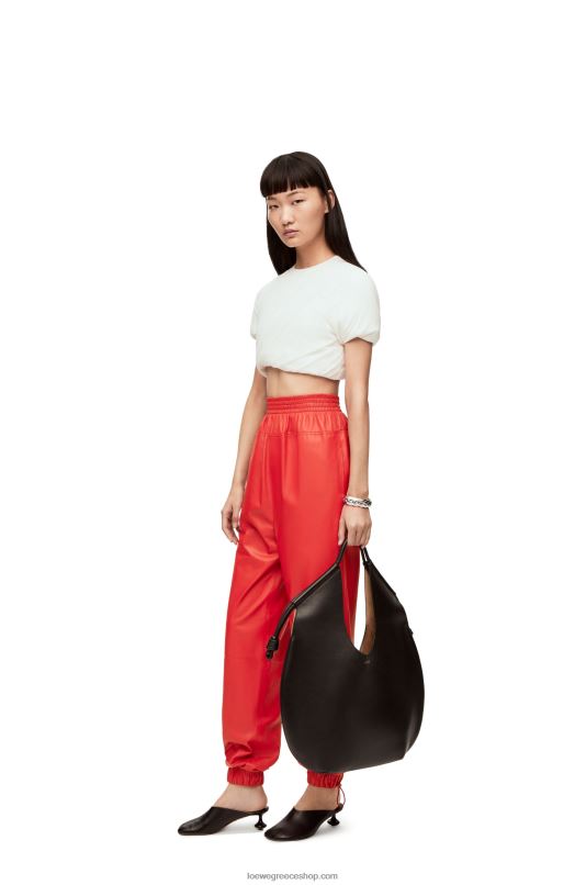 Loewe γυναίκες ελαστικό παντελόνι σε νάπα RZR0J1108 το κόκκινο