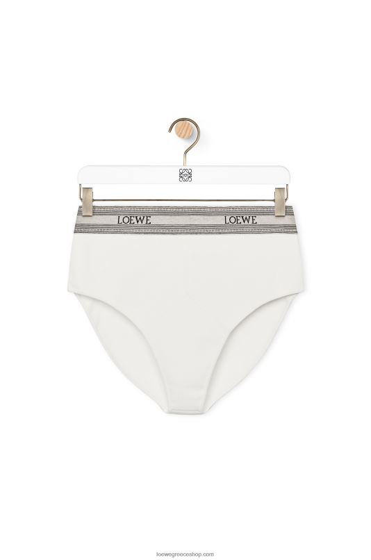 Loewe γυναίκες πλεκτό σλιπ σε βισκόζη RZR0J965 άσπρο