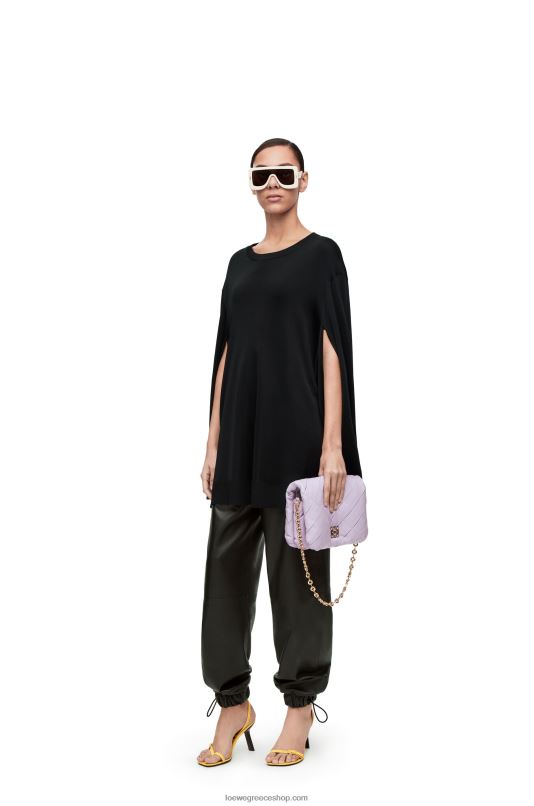 Loewe γυναίκες πουλόβερ ανοιχτό μανίκι σε πλέξη βισκόζης RZR0J955 μαύρος