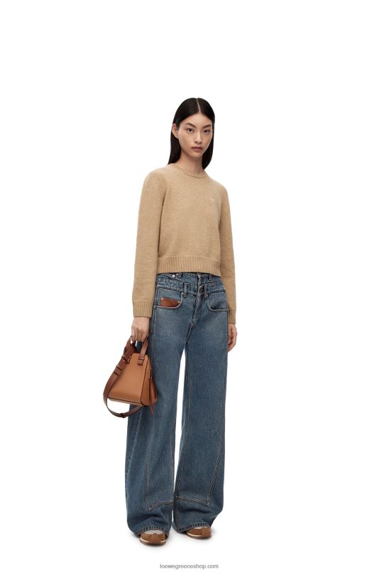 Loewe γυναίκες πουλόβερ σε μαλλί RZR0J980 καμήλα