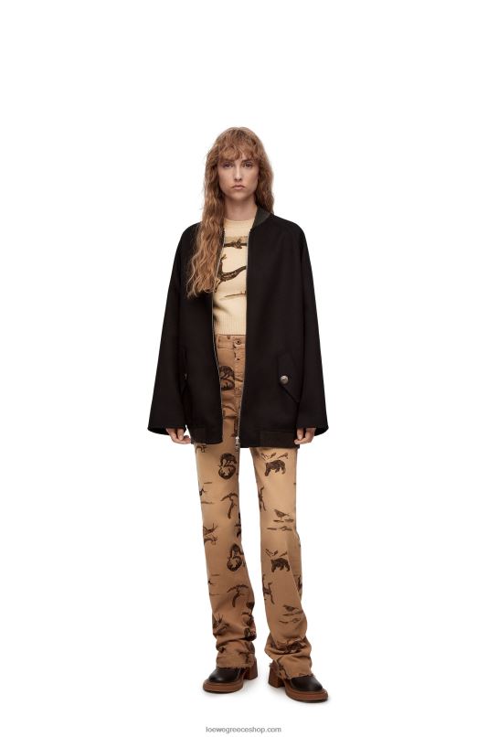 Loewe γυναίκες ελάφι cropped πουλόβερ από μαλλί RZR0J999 εκρού