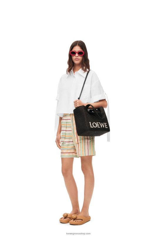 Loewe γυναίκες κομμένο πουκάμισο ρούχων εργασίας από βαμβάκι RZR0J877 άσπρο