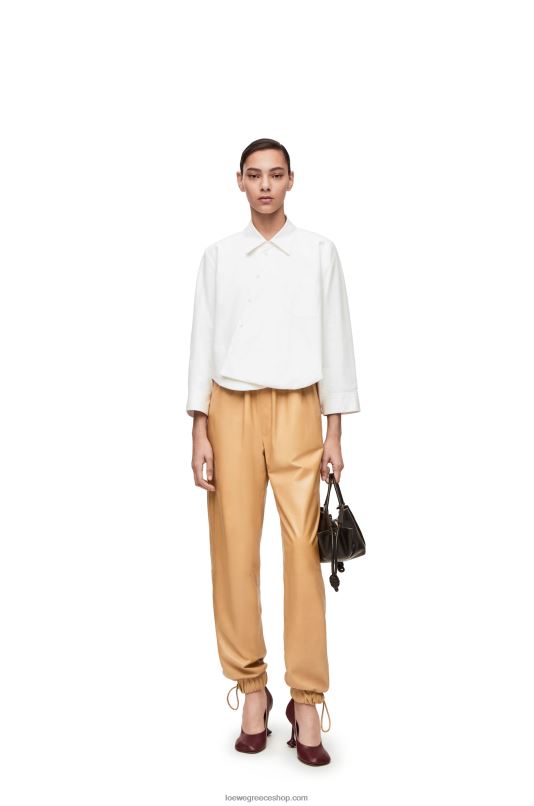 Loewe γυναίκες Πουκάμισο τραπεζομάντιλο με επένδυση από βαμβακερή ποπλίνα RZR0J893 άσπρο