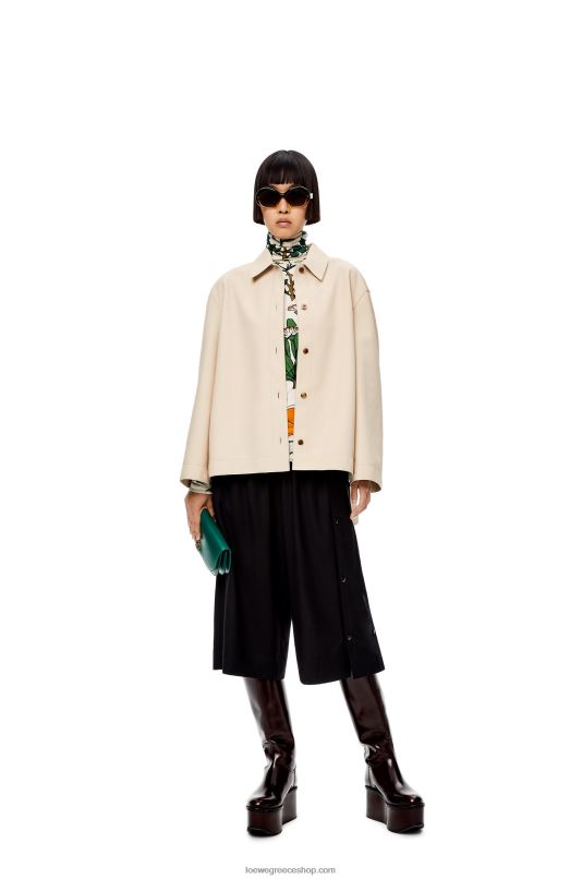 Loewe γυναίκες πουκάμισο χιτώνα σε νάπα RZR0J938 εκρού