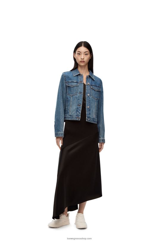 Loewe γυναίκες σακάκι αναγραμμάτο σε τζιν RZR0J1189 mid blue denim