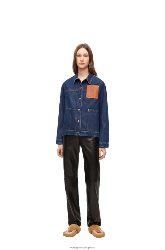 Loewe γυναίκες μπουφάν εργασίας σε τζιν RZR0J1193 τζιν μπλε/ανοιχτό τζιν μπλε