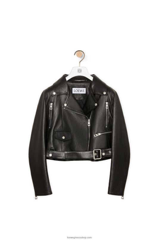 Loewe γυναίκες ανθούριο biker jacket σε νάπα RZR0J1110 μαύρο/πολύχρωμο
