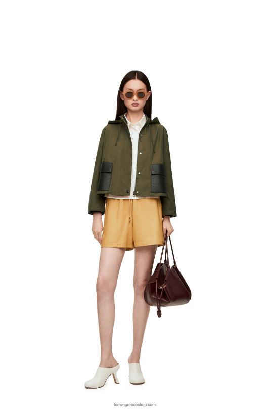 Loewe γυναίκες ελαστικό σορτς σε νάπα RZR0J1114 άμμος/βούτυρο