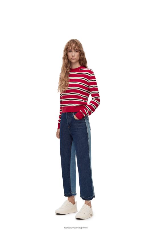 Loewe γυναίκες cropped τζιν σε τζιν RZR0J1199 τζιν μπλε/ανοιχτό τζιν μπλε