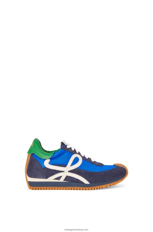 Loewe γυναίκες flow runner από νάιλον και σουέτ RZR0J653 βασιλικό μπλε/ναυτικό