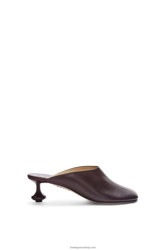 Loewe γυναίκες παιχνίδι μουλάρι σε δέρμα κατσίκας RZR0J738 Βουργουνδία