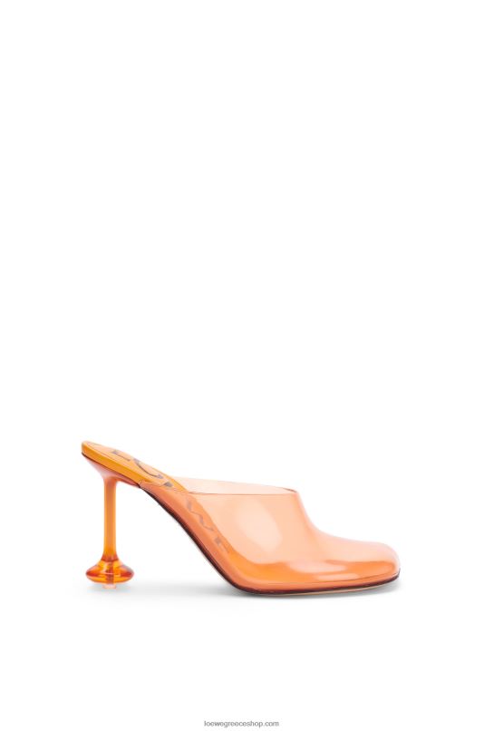 Loewe γυναίκες παιχνίδι mule σε διαφανές υλικό RZR0J766 διαφανές πορτοκαλί